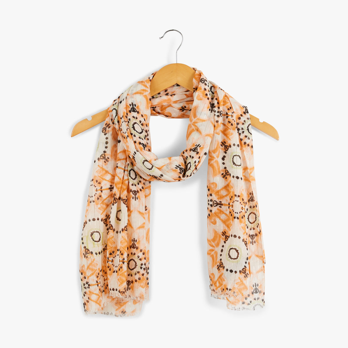 Foulard rectangulaire corail Nurlu