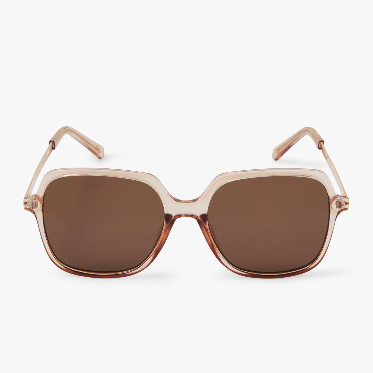 Lunettes de soleil carrées taupe