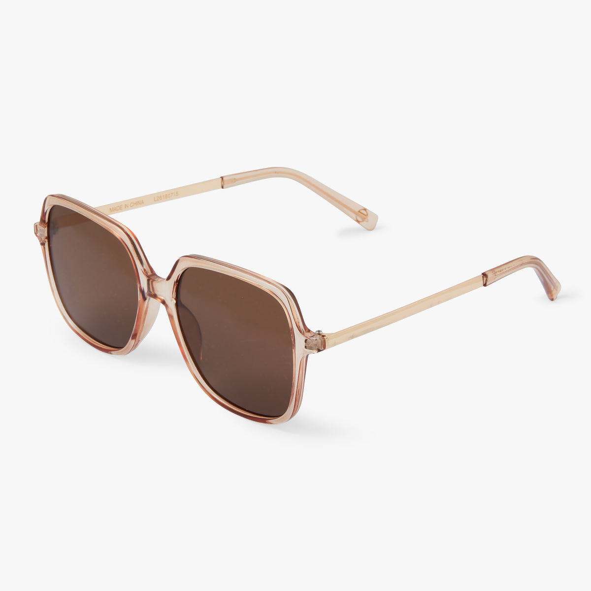 Lunettes de soleil carrées taupe