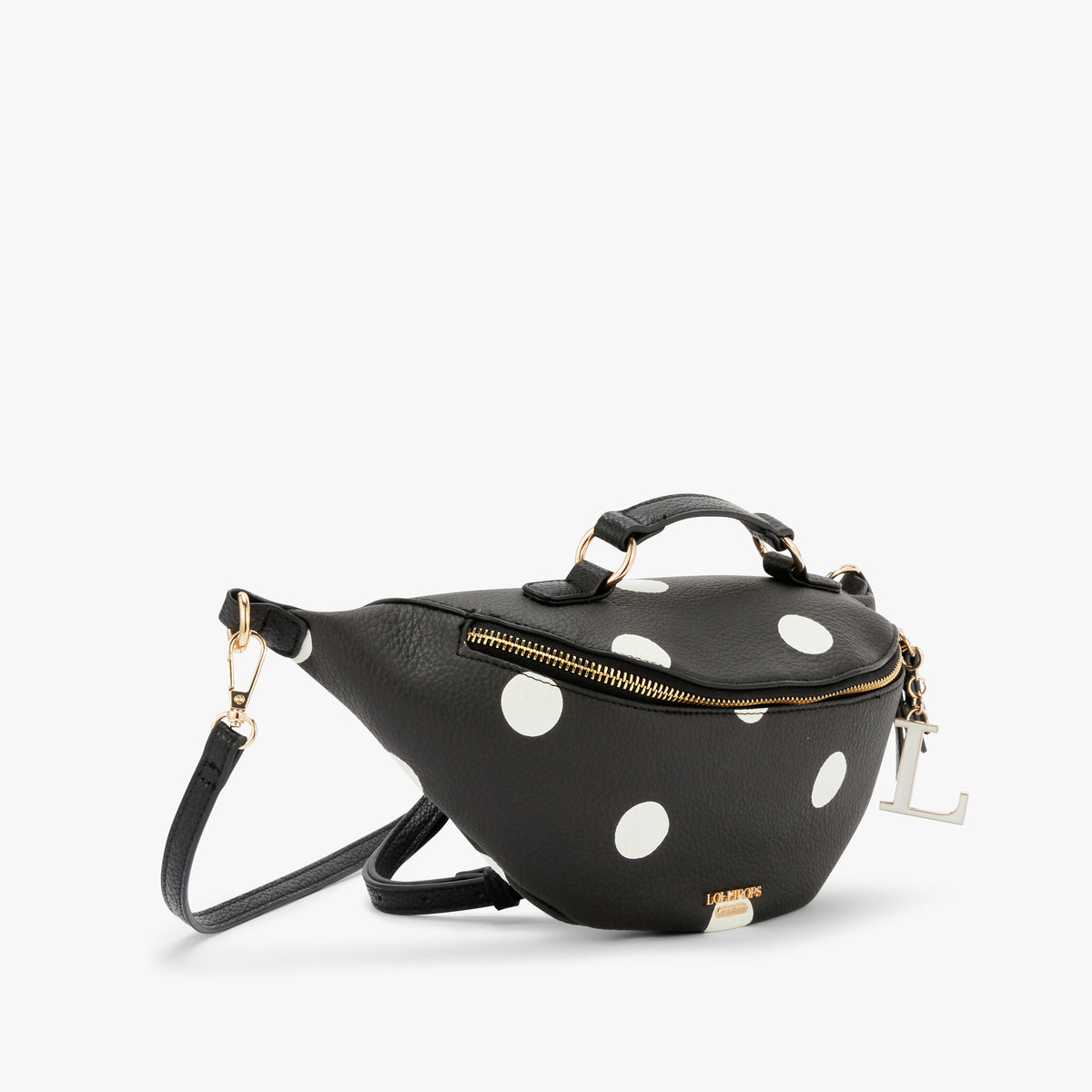 Ceinture Banane noire et poids blancs Oita