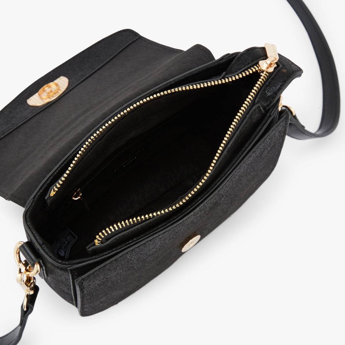 Petit sac porté épaule noir Okayama