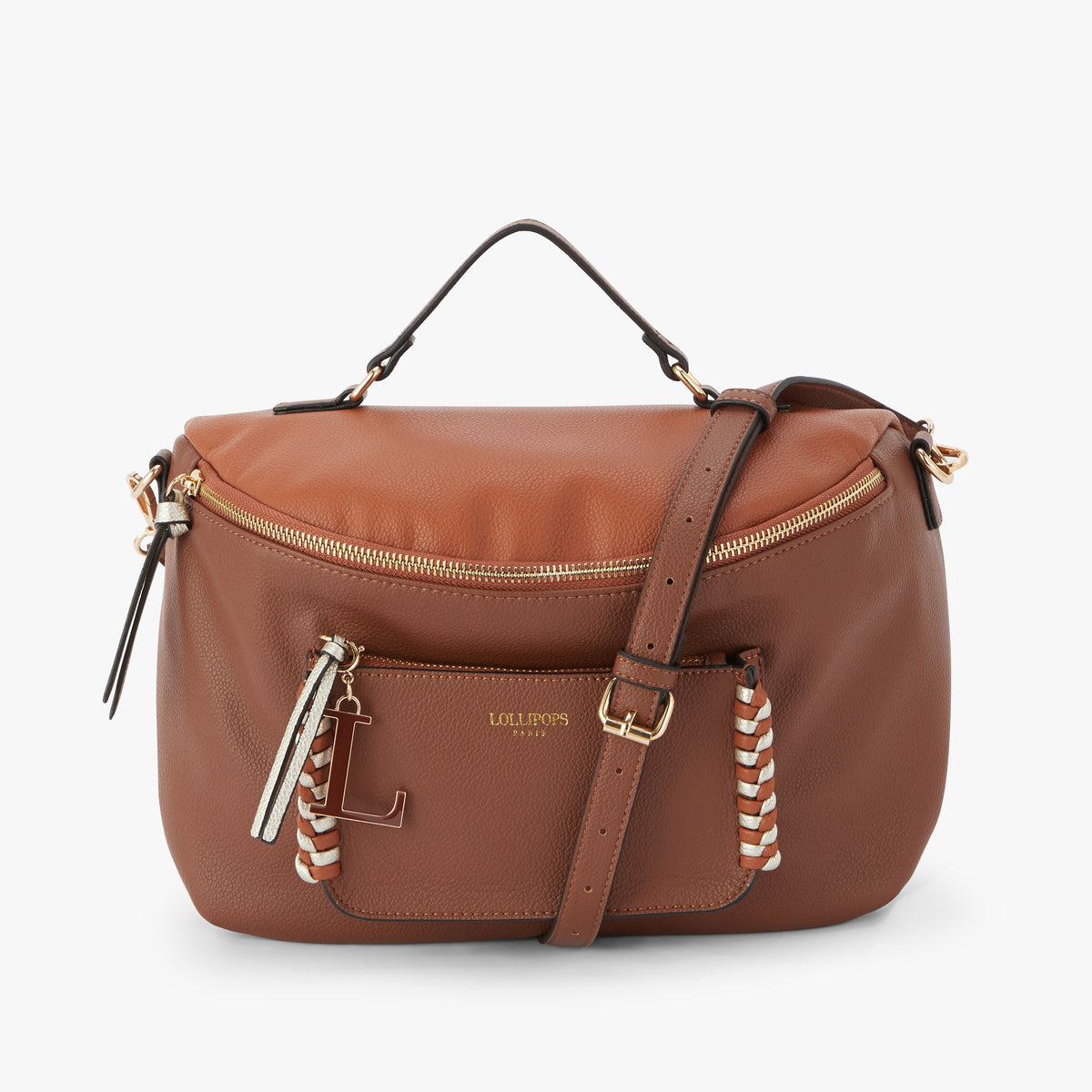 Grand sac porté épaule camel Oudry
