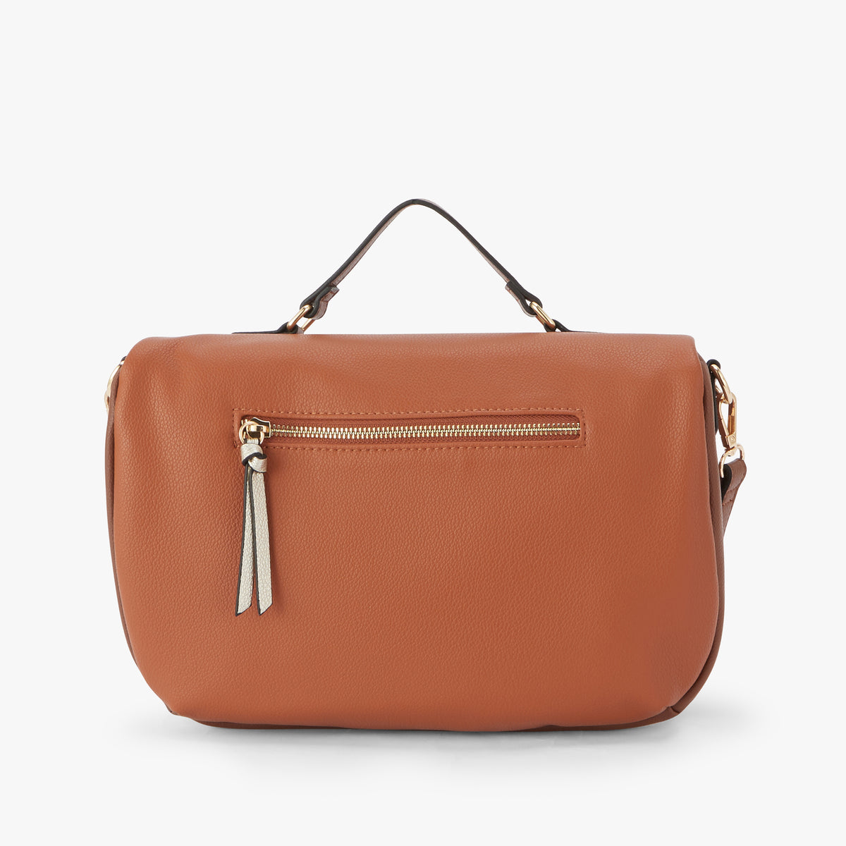 Grand sac porté épaule camel Oudry