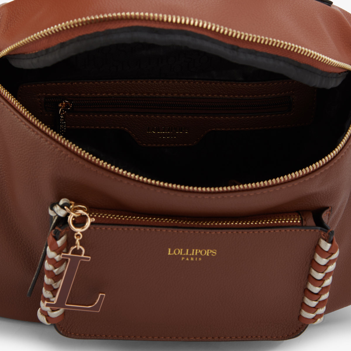 Grand sac porté épaule camel Oudry