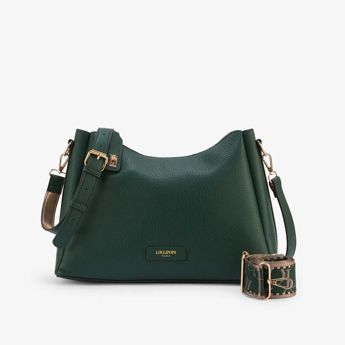 Grand sac porté épaule vert Orin