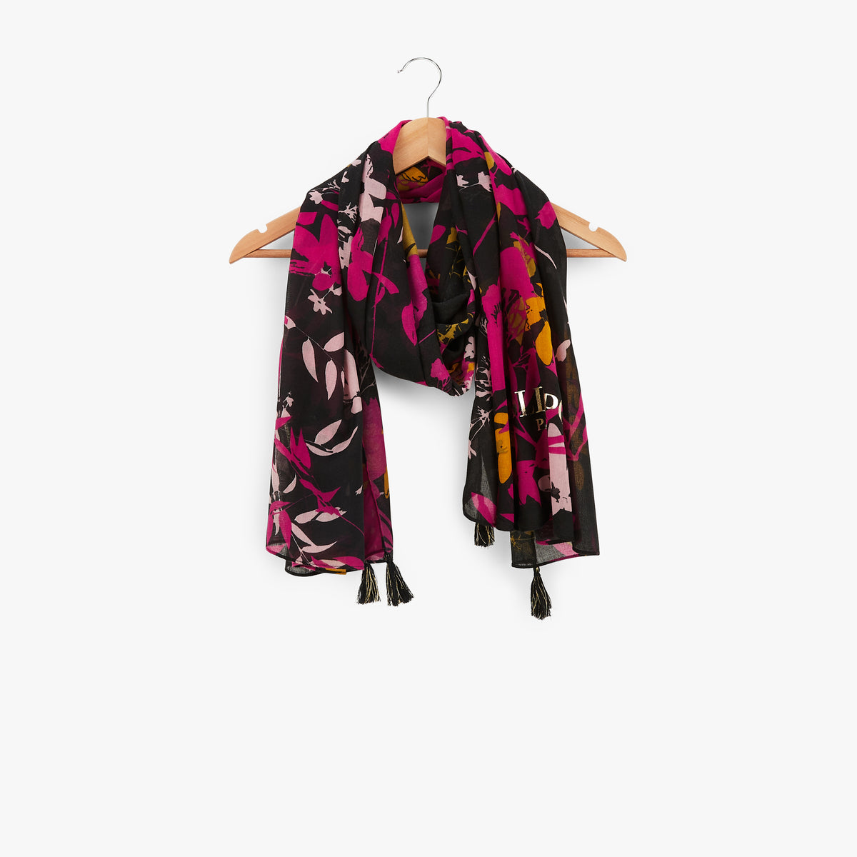 Foulard rectangulaire noir Orsonette