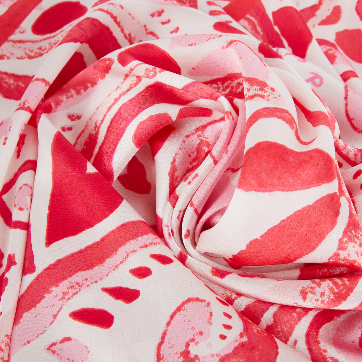 Foulard carré rose Orchydee