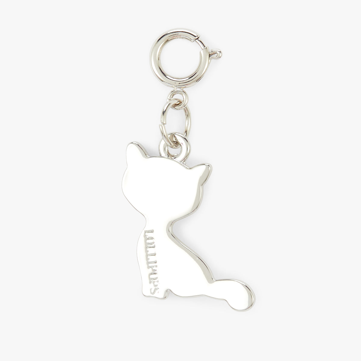 Bijou de sac chat argenté O Charms