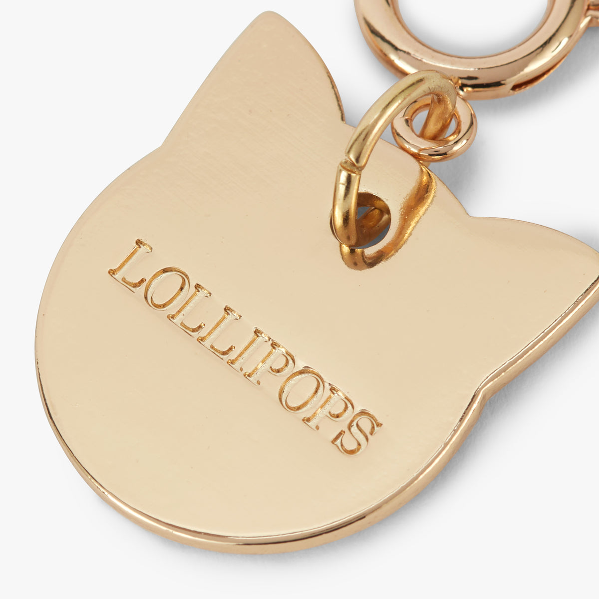 Bijou de sac chat doré O Charms