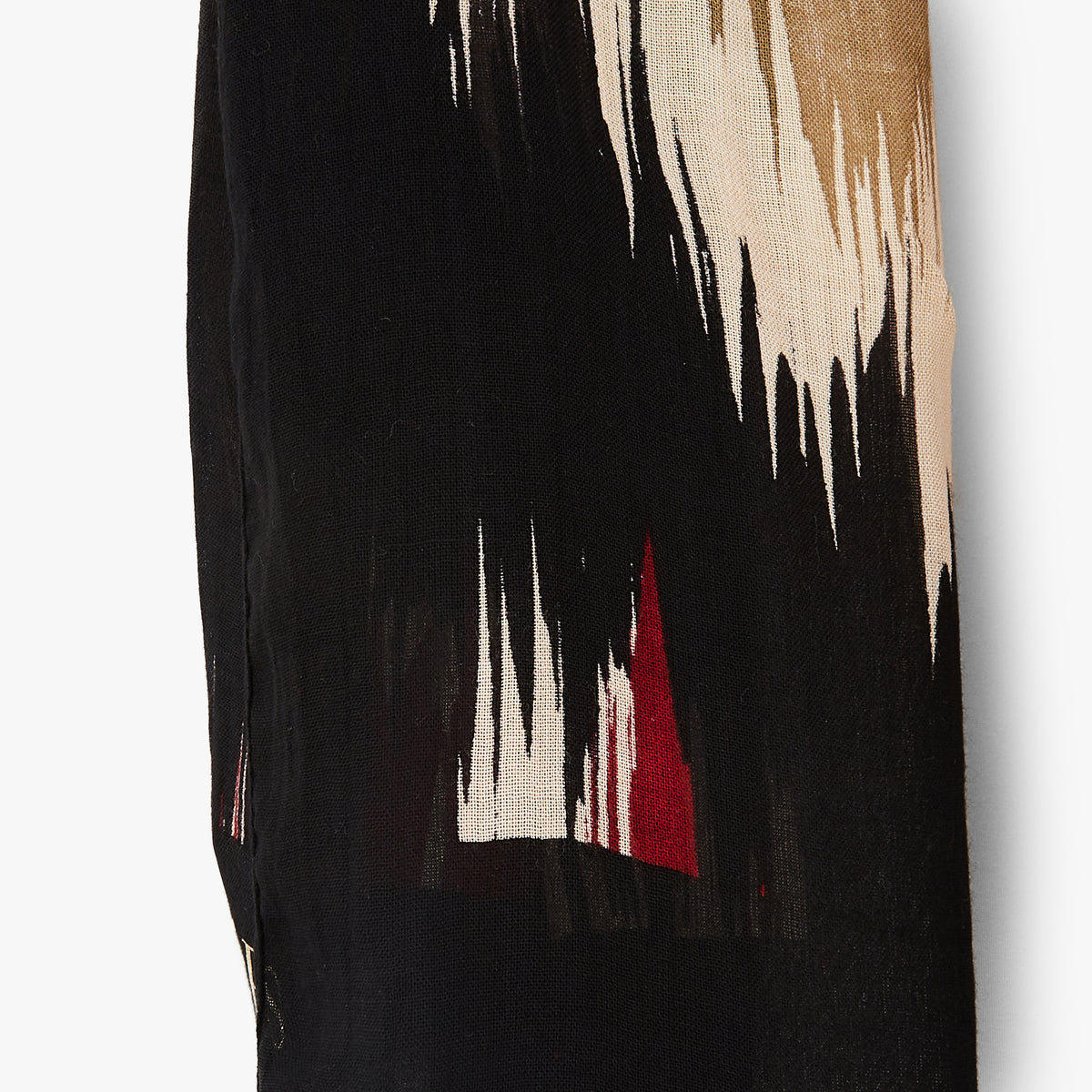 Foulard rectangulaire noir Oisly