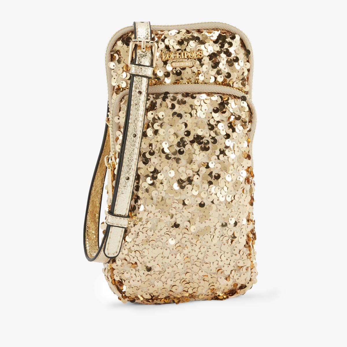Pochette de téléphone dorée Omachi