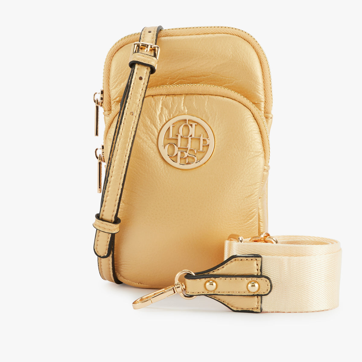 Pochette de téléphone dorée Olmi