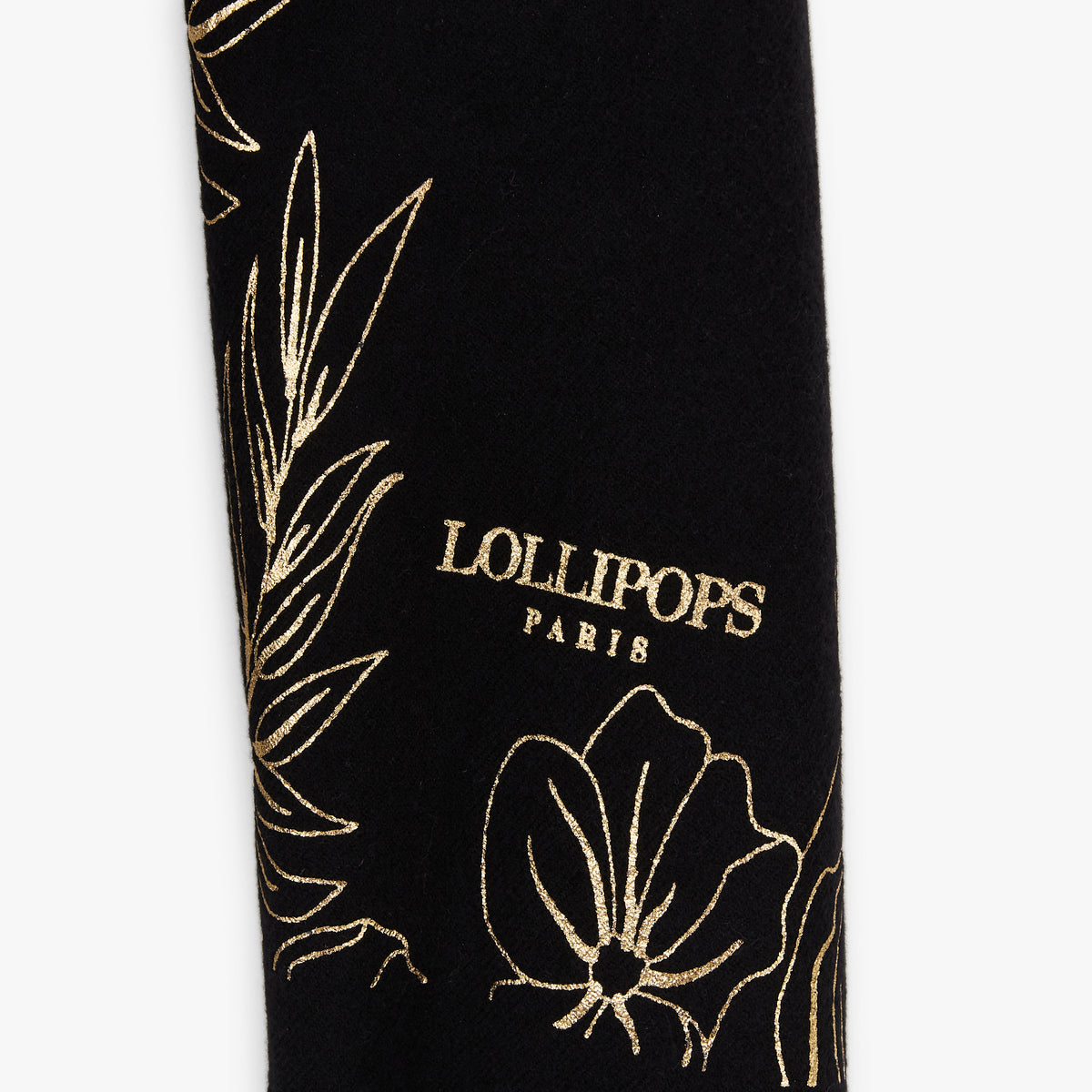 Foulard rectangulaire noir Orniac