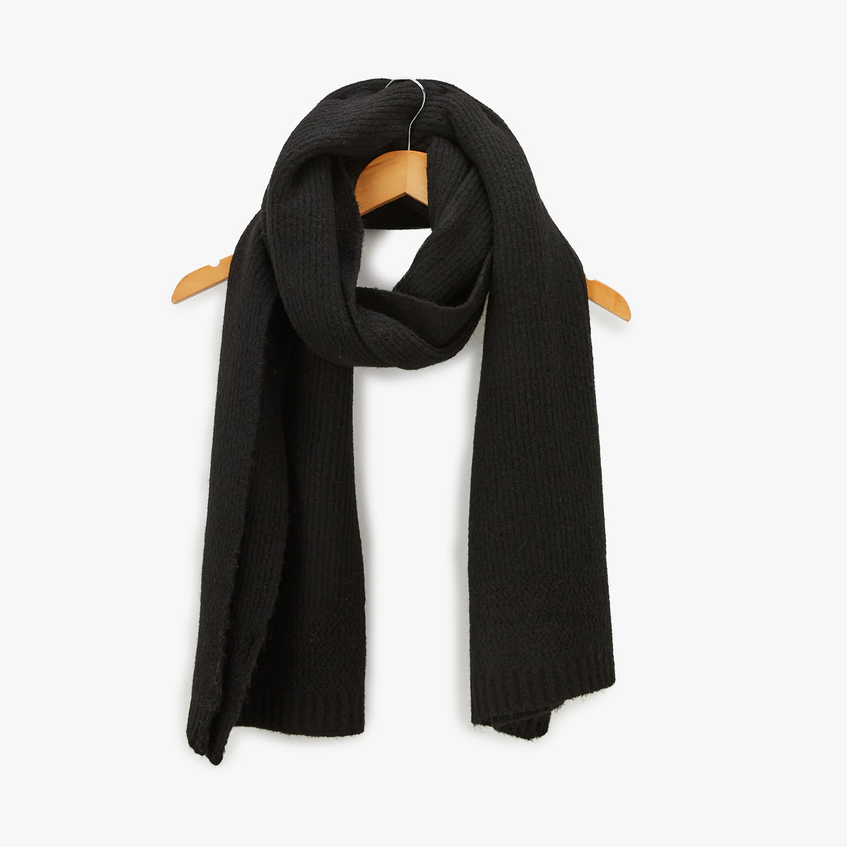 Echarpe rectangulaire noire Otriche