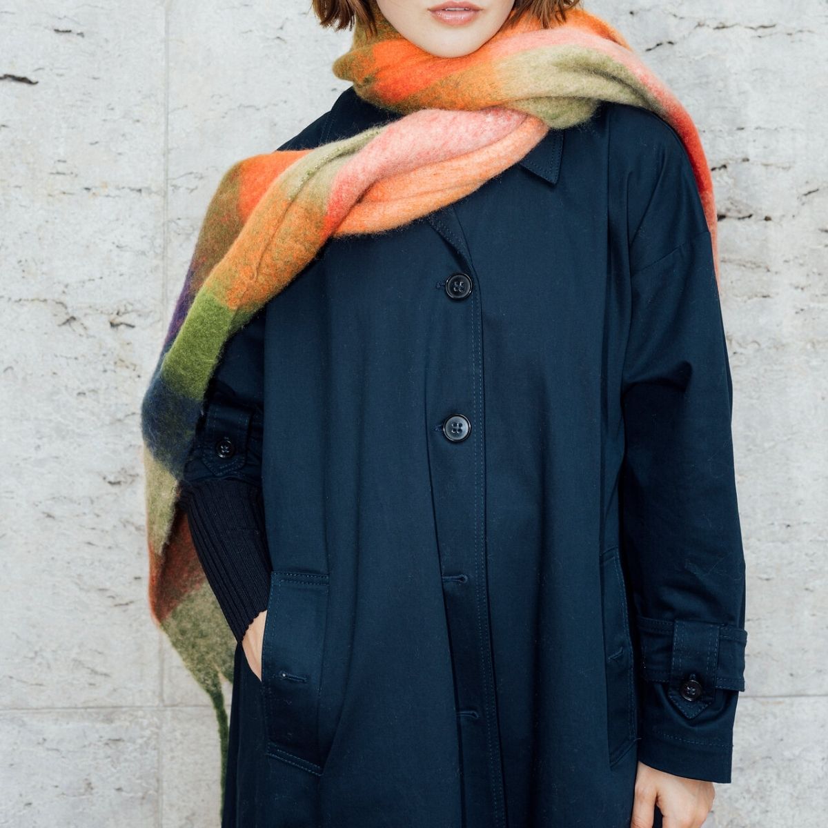 Echarpe rectangulaire multicolore Oedalie