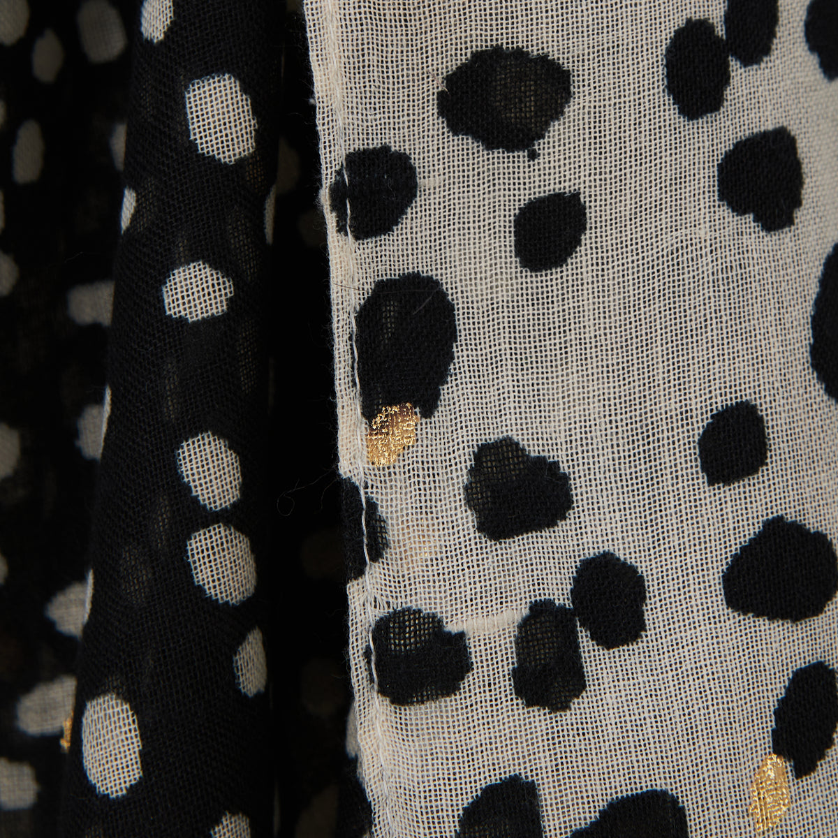 Foulard rectangulaire noir Offin