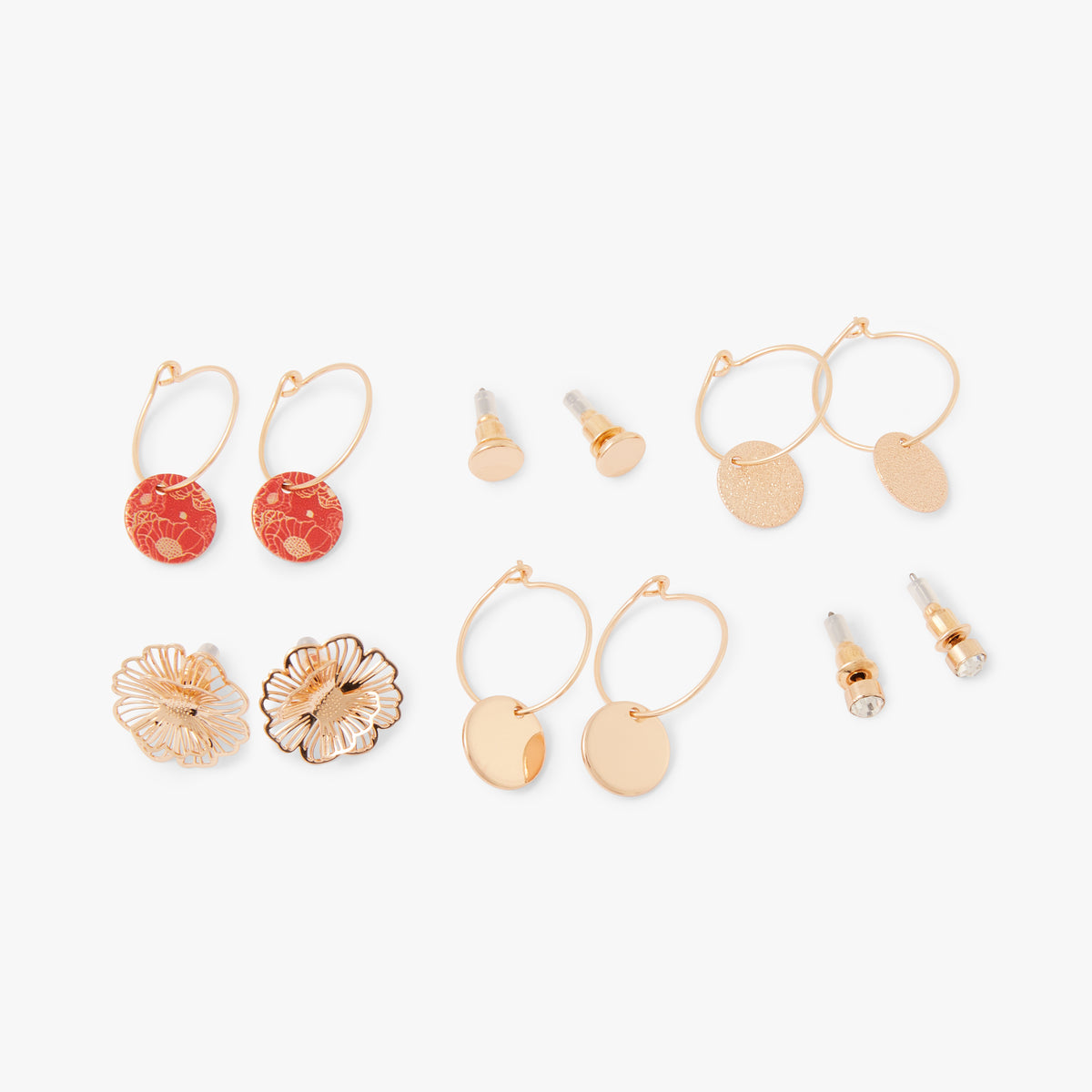 Set de 6 boucles d'oreilles  Wonderful Flowers Debut Saison