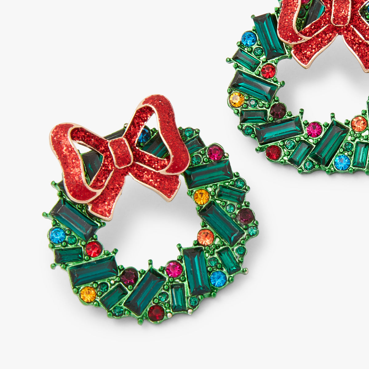 Boucles d'oreilles couronne de houx Collection Noël