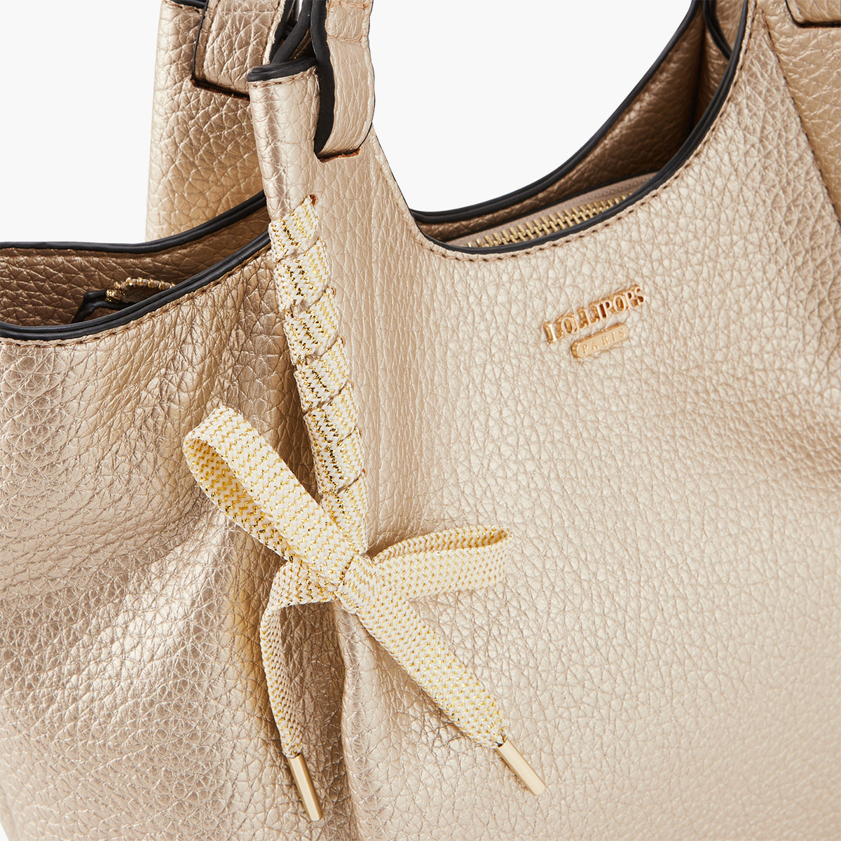 Sac shopper doré Pegguy