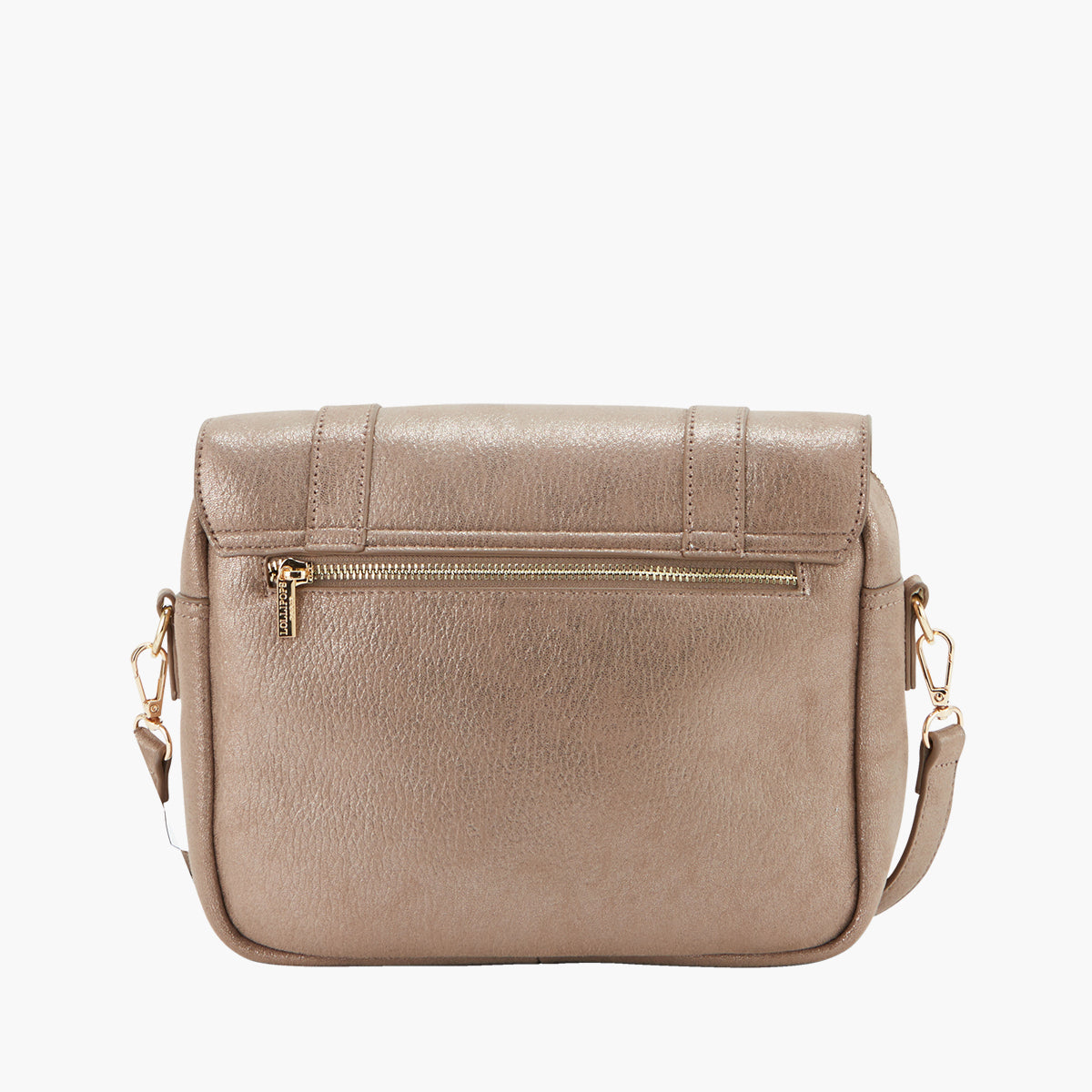 Grand sac porté épaule taupe Paz