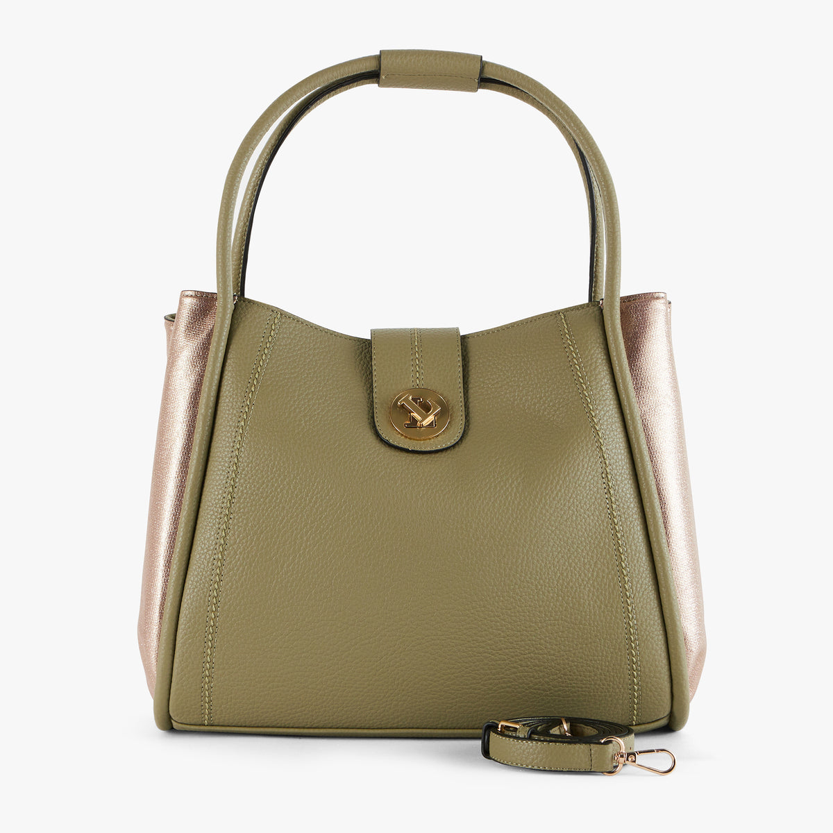 Grand sac shopper kaki Patsy
