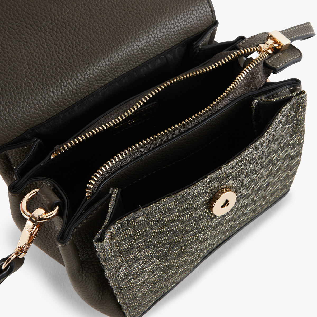 Petit sac porté épaule kaki Phary