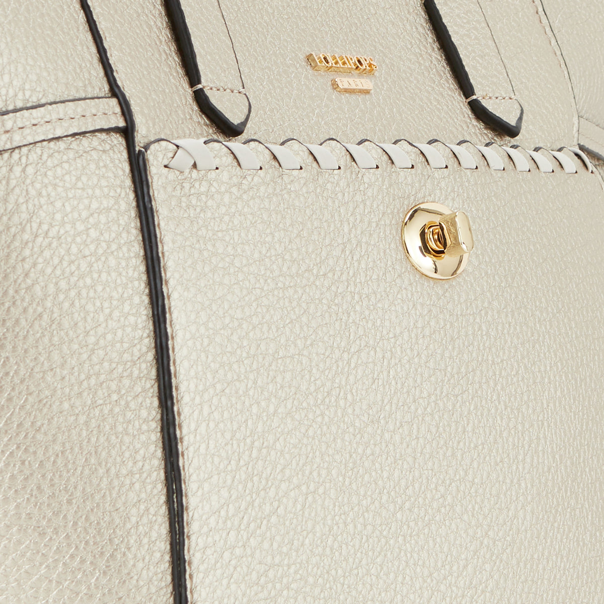 Grand sac shopper dore Pivoine