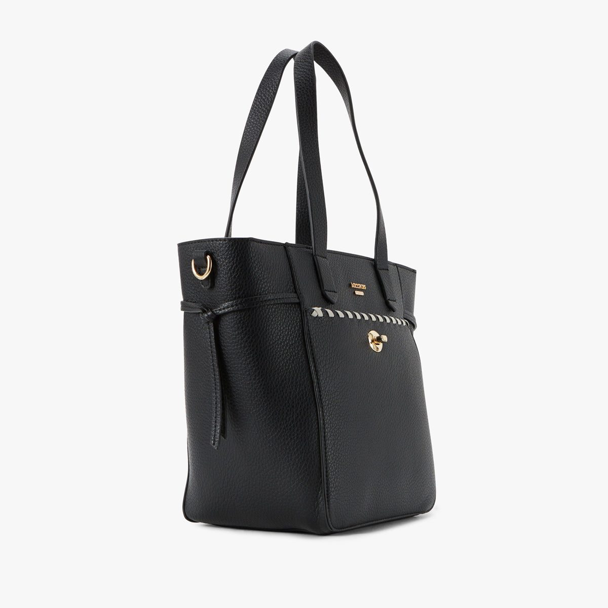 Grand sac shopper noir Pivoine