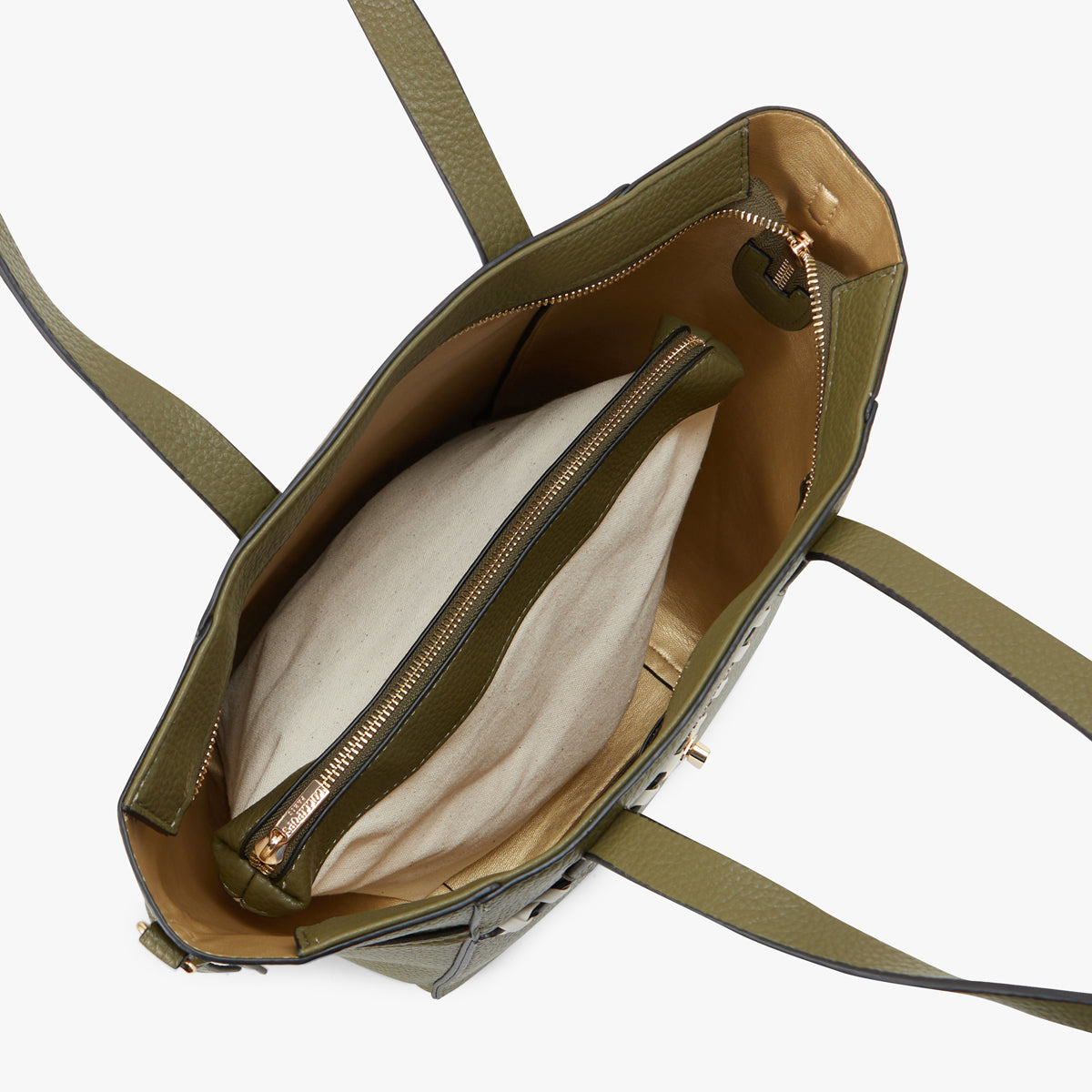 Grand sac shopper kaki Pivoine