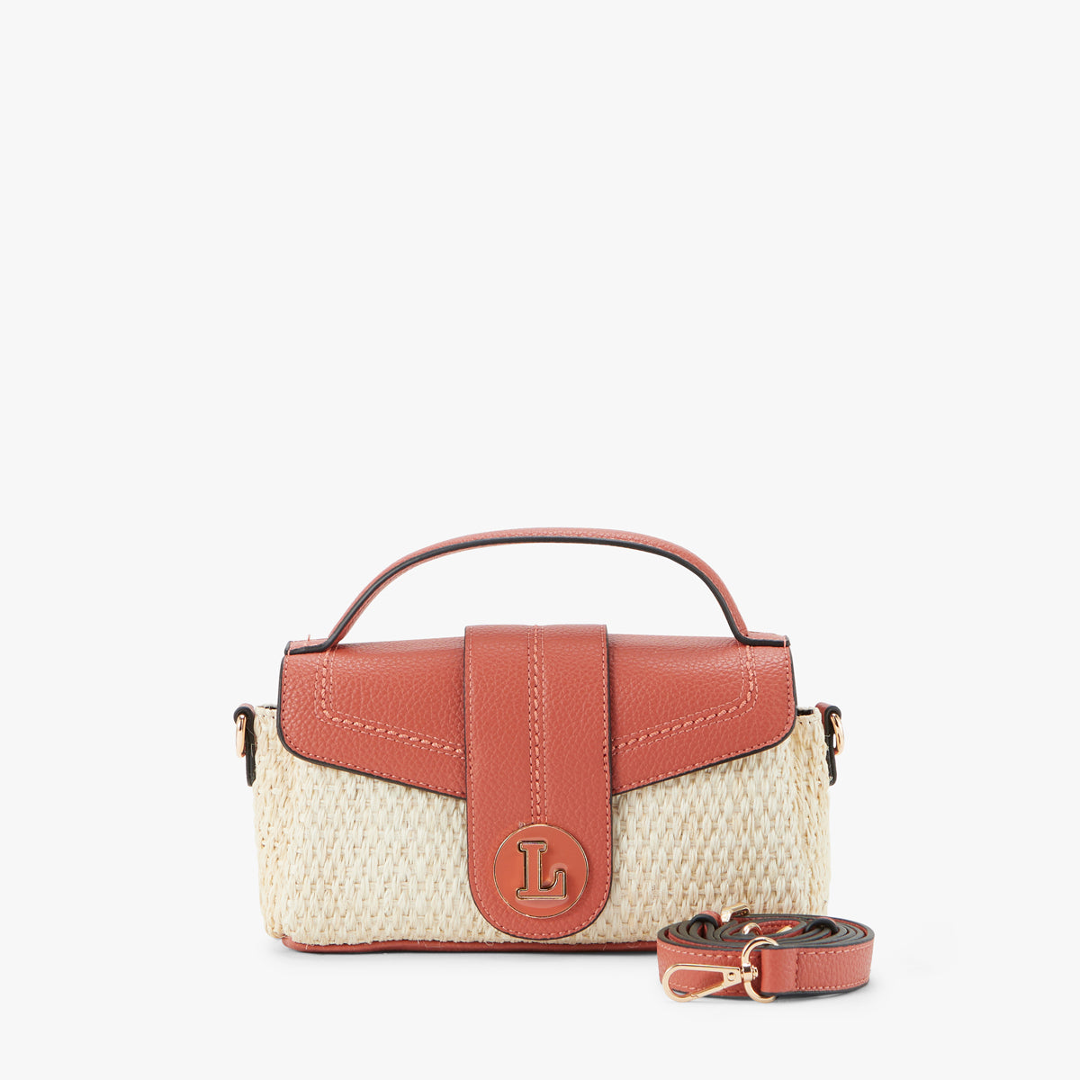 Petit sac porté épaule brique Patsy