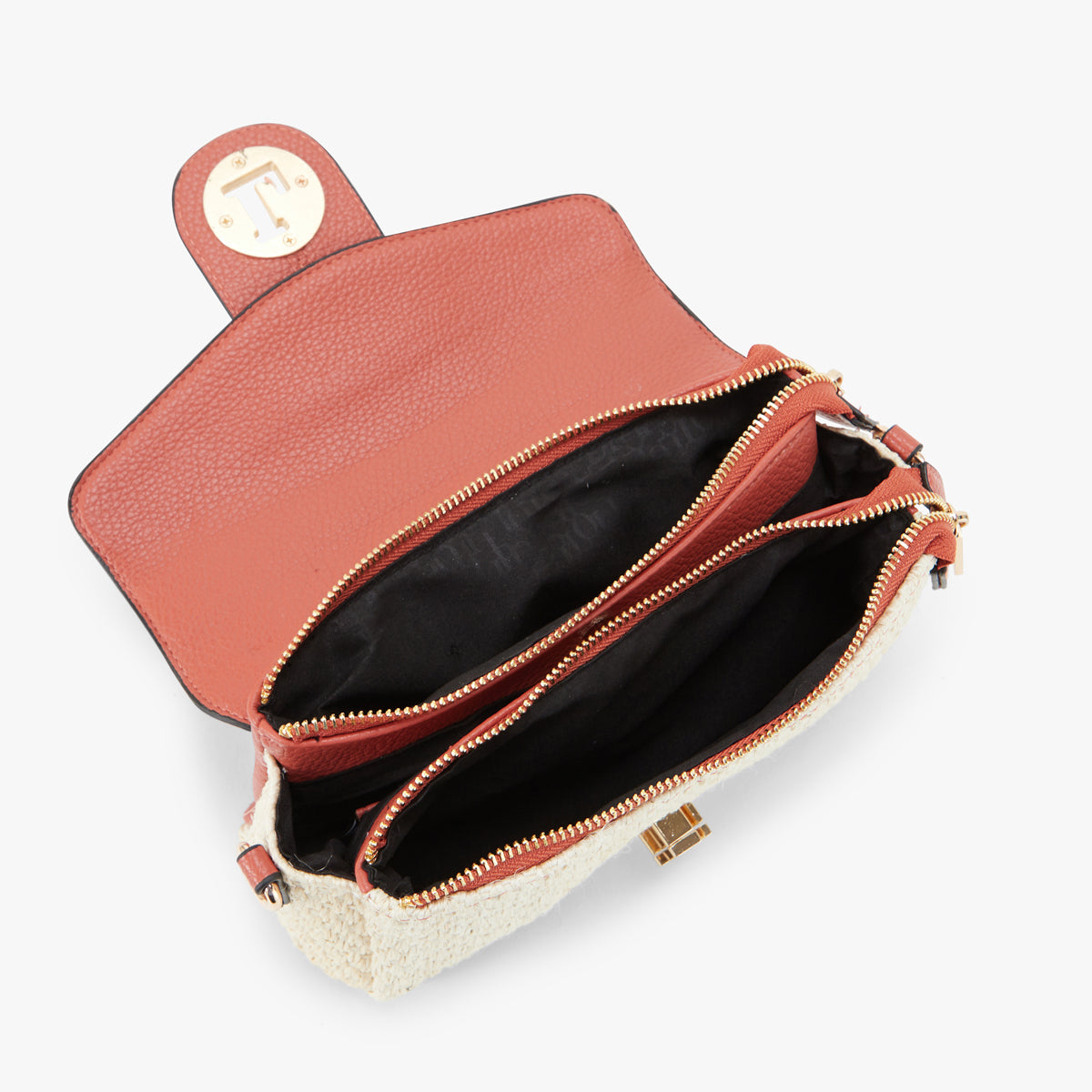 Petit sac porté épaule brique Patsy