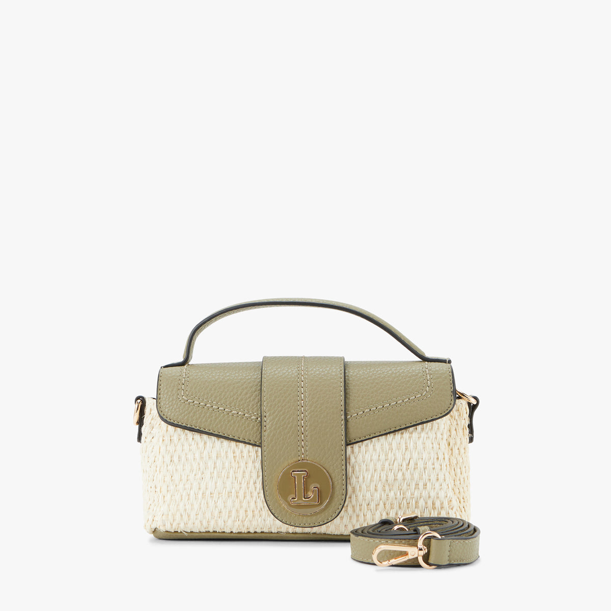 Petit sac porté épaule kaki Patsy