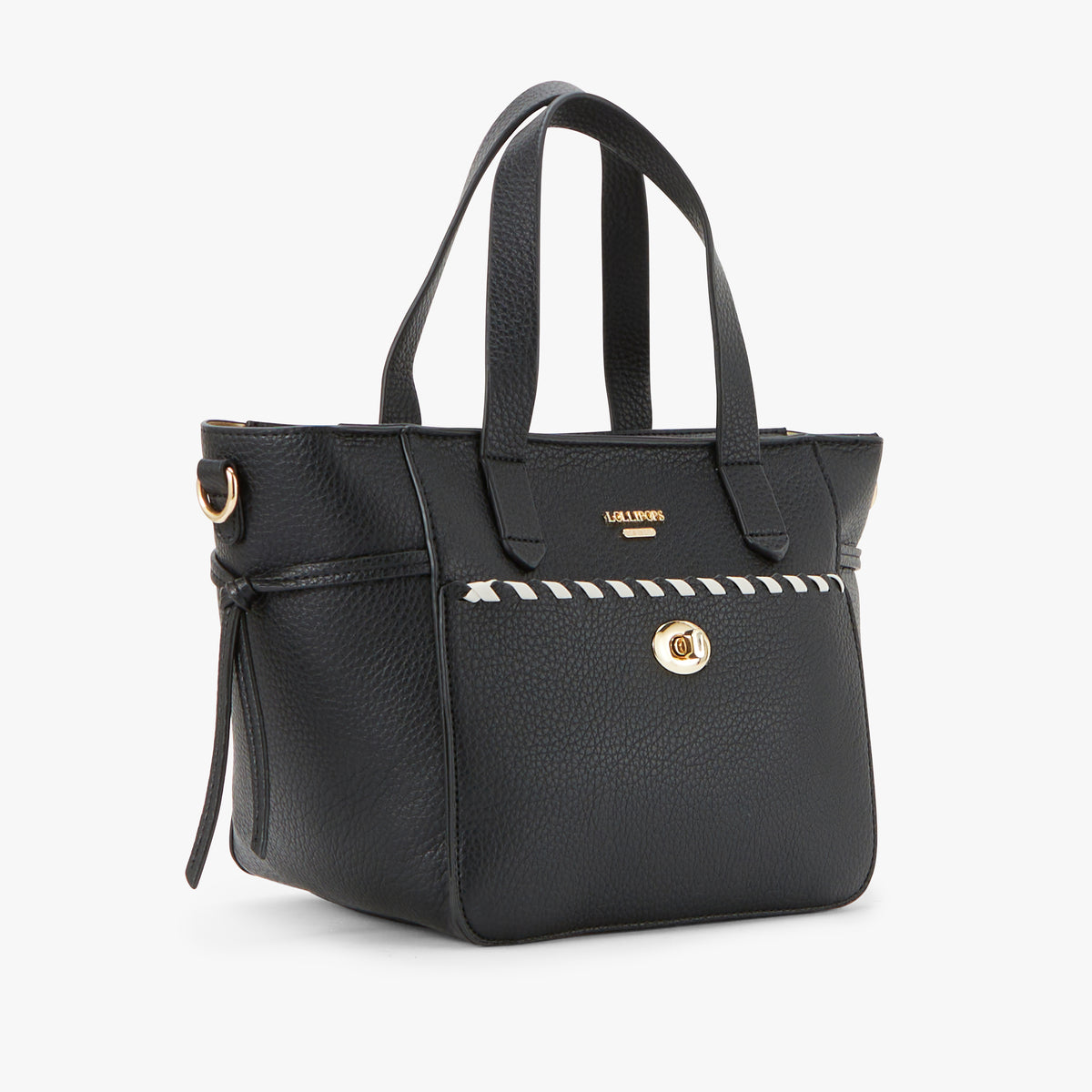 Sac shopper noir Pivoine