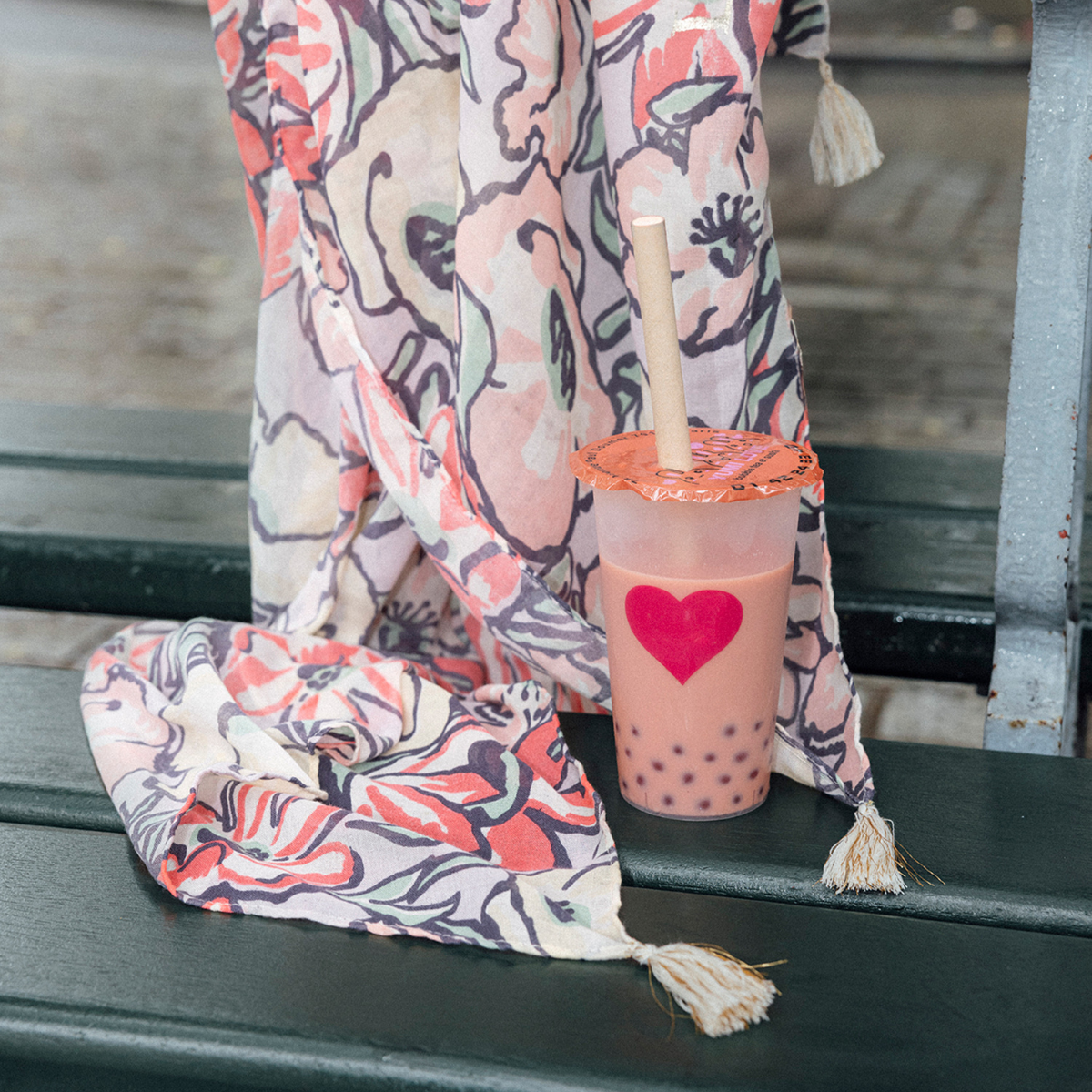 Foulard rectangulaire blanc Prunelle