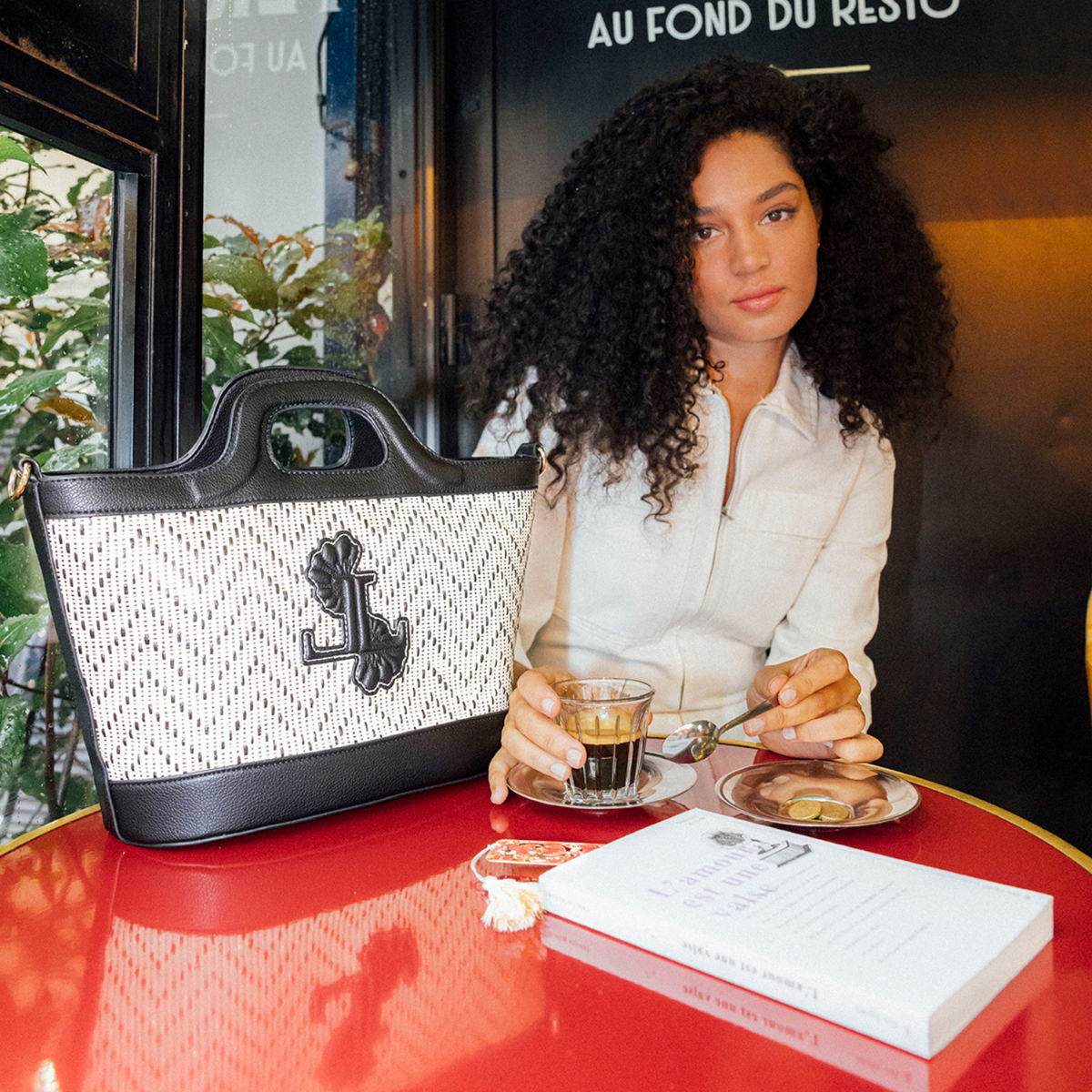 Sac shopper noir Priscillia