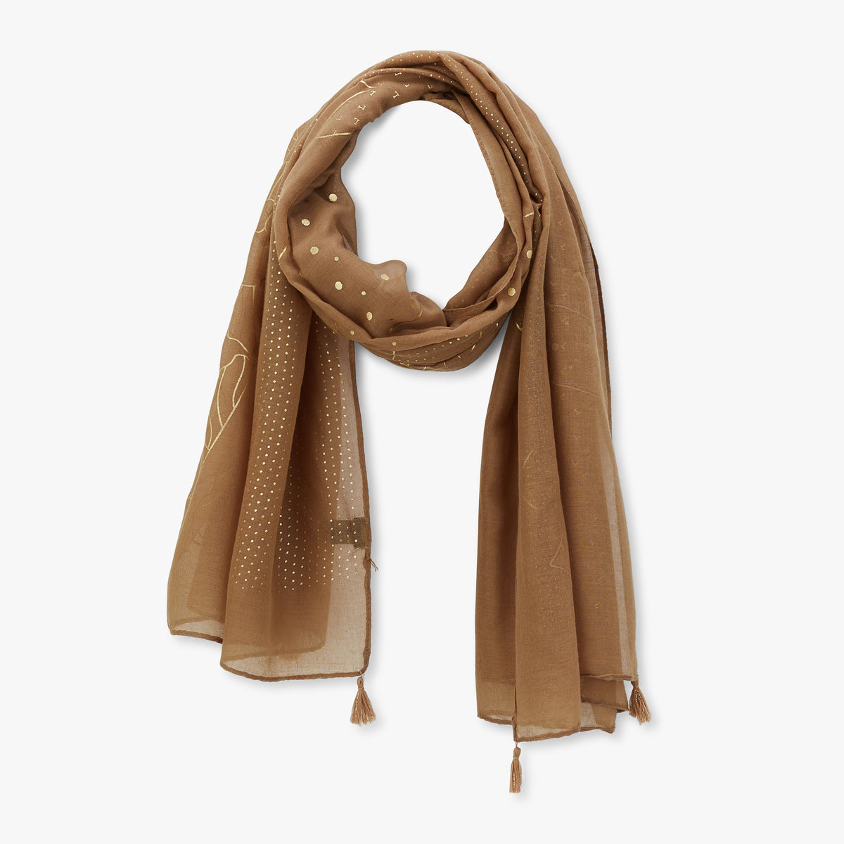 Foulard rectangulaire beige Page