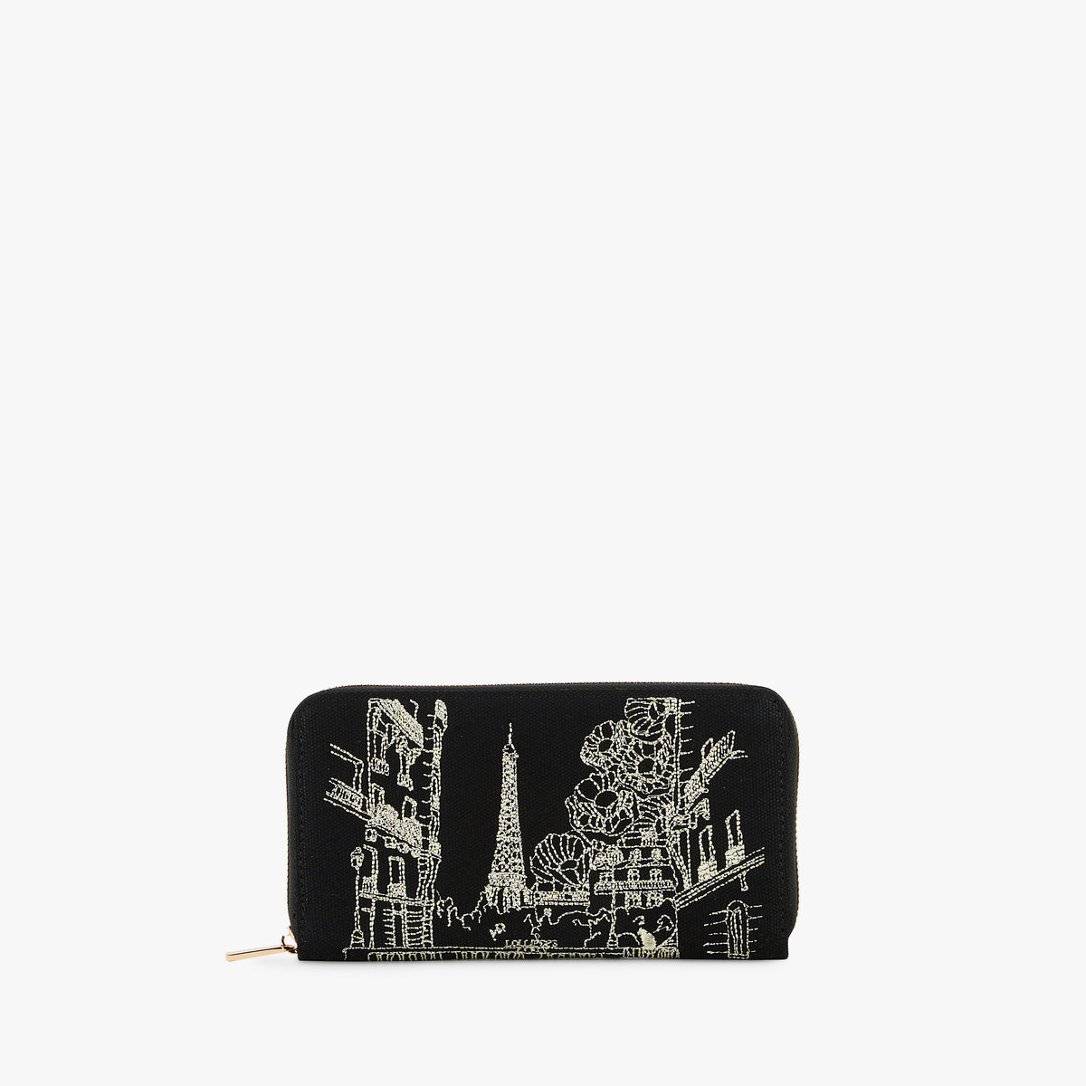 Grand portefeuille noir Pierette