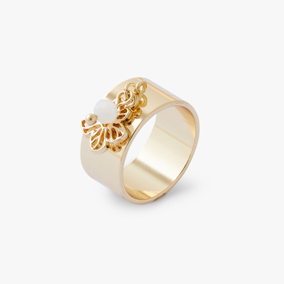 Bague avec charm fleur - Ivory Bloom