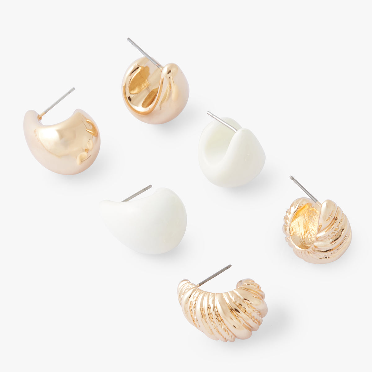 Set de 3 boucles d'oreilles goutte Ivory Bloom