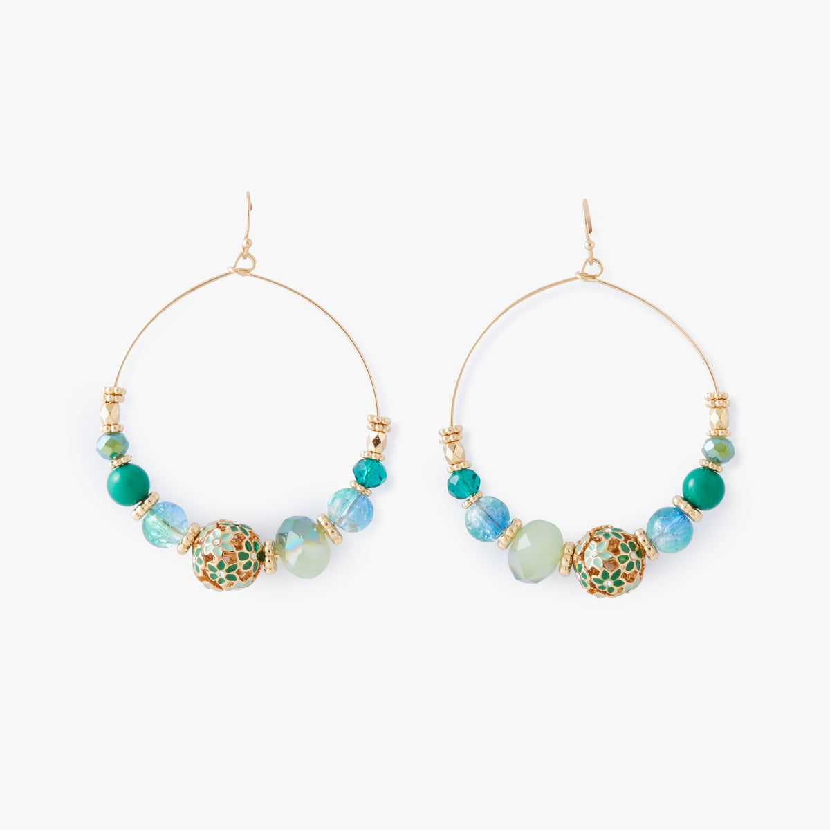Boucles d'oreilles perles facettées - Tropical Feel