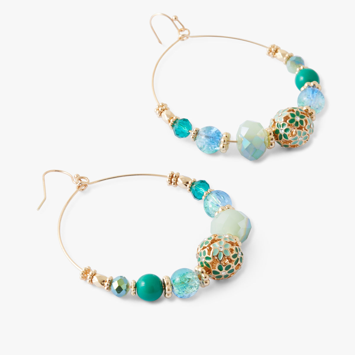 Boucles d'oreilles perles facettées - Tropical Feel