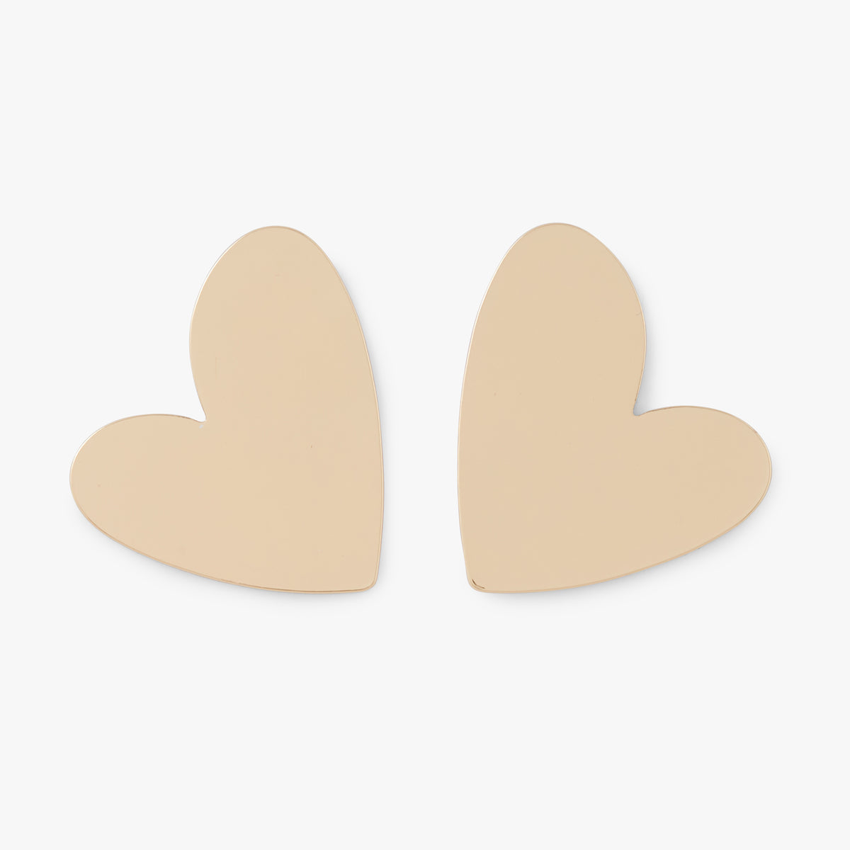Boucles d'oreilles cœurs dorés Ivory Bloom