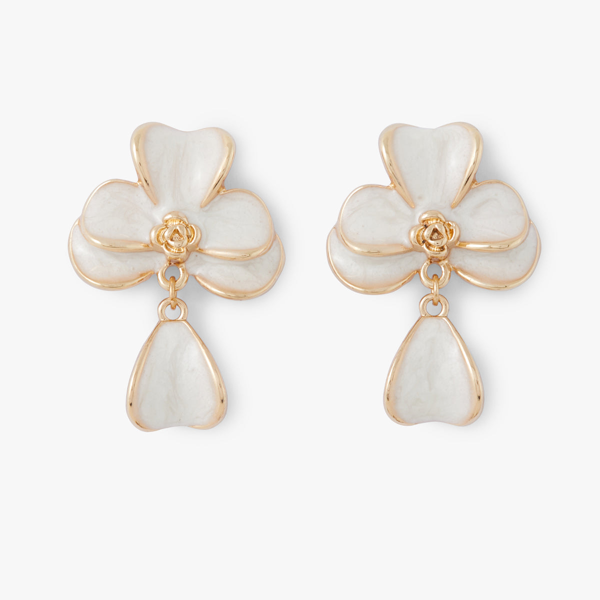 Boucles d'oreilles fleurs ivoire Ivory Bloom
