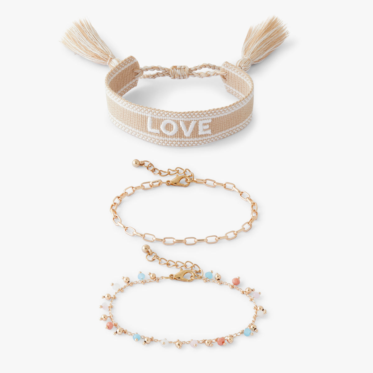 Bracelet tissé avec message