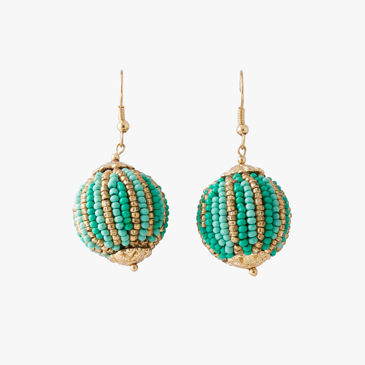 Boucles d'oreilles boules en perles rocailles Tropical Feel