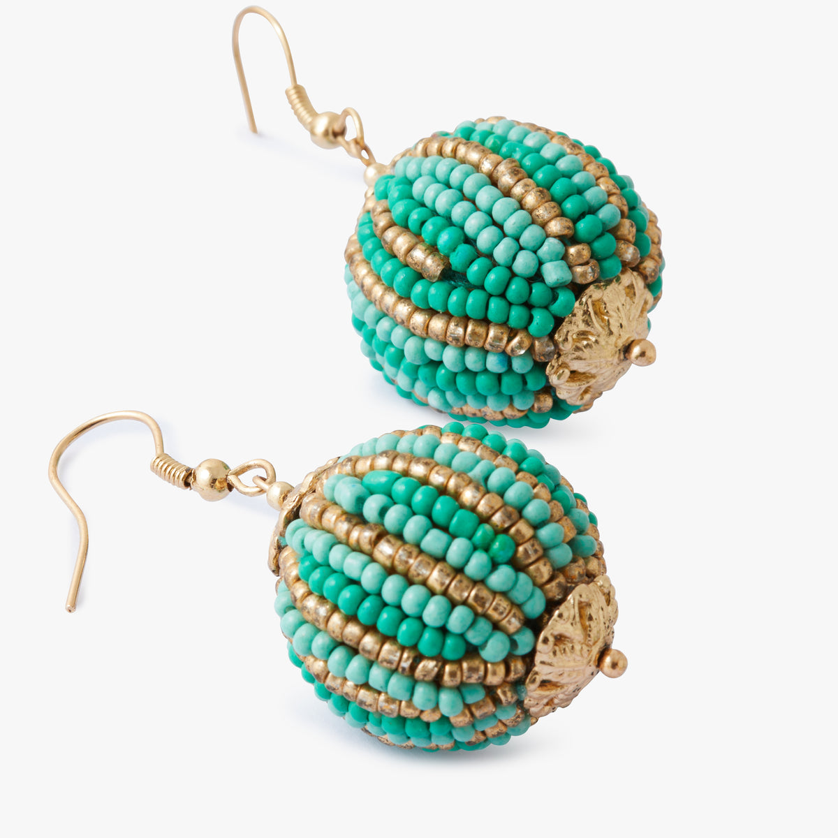 Boucles d'oreilles boules en perles rocailles Tropical Feel