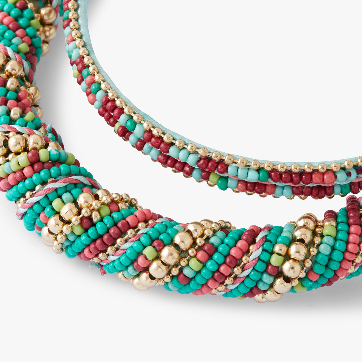 Set de 2 joncs en perles de rocailles