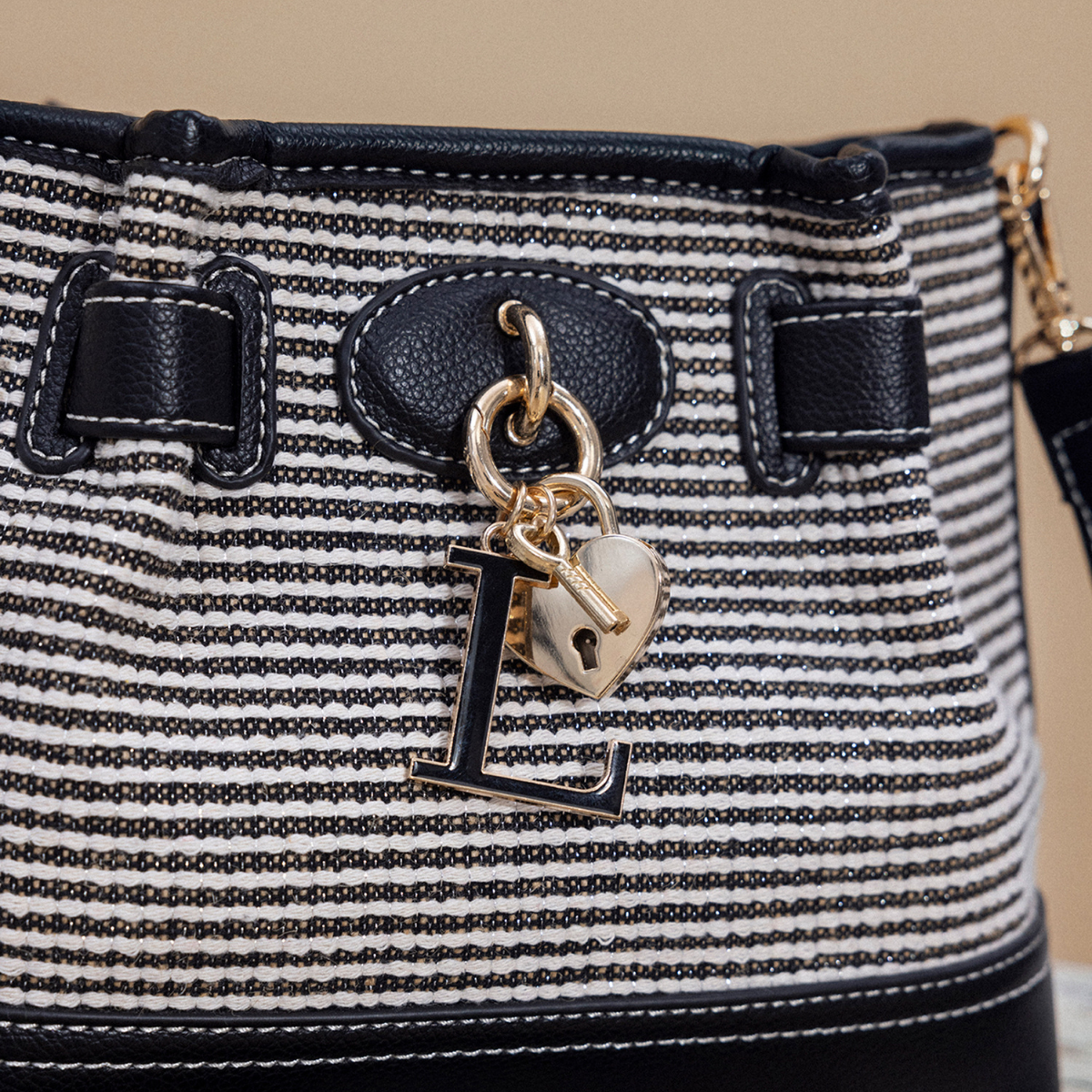 Sac porté épaule noir Petula