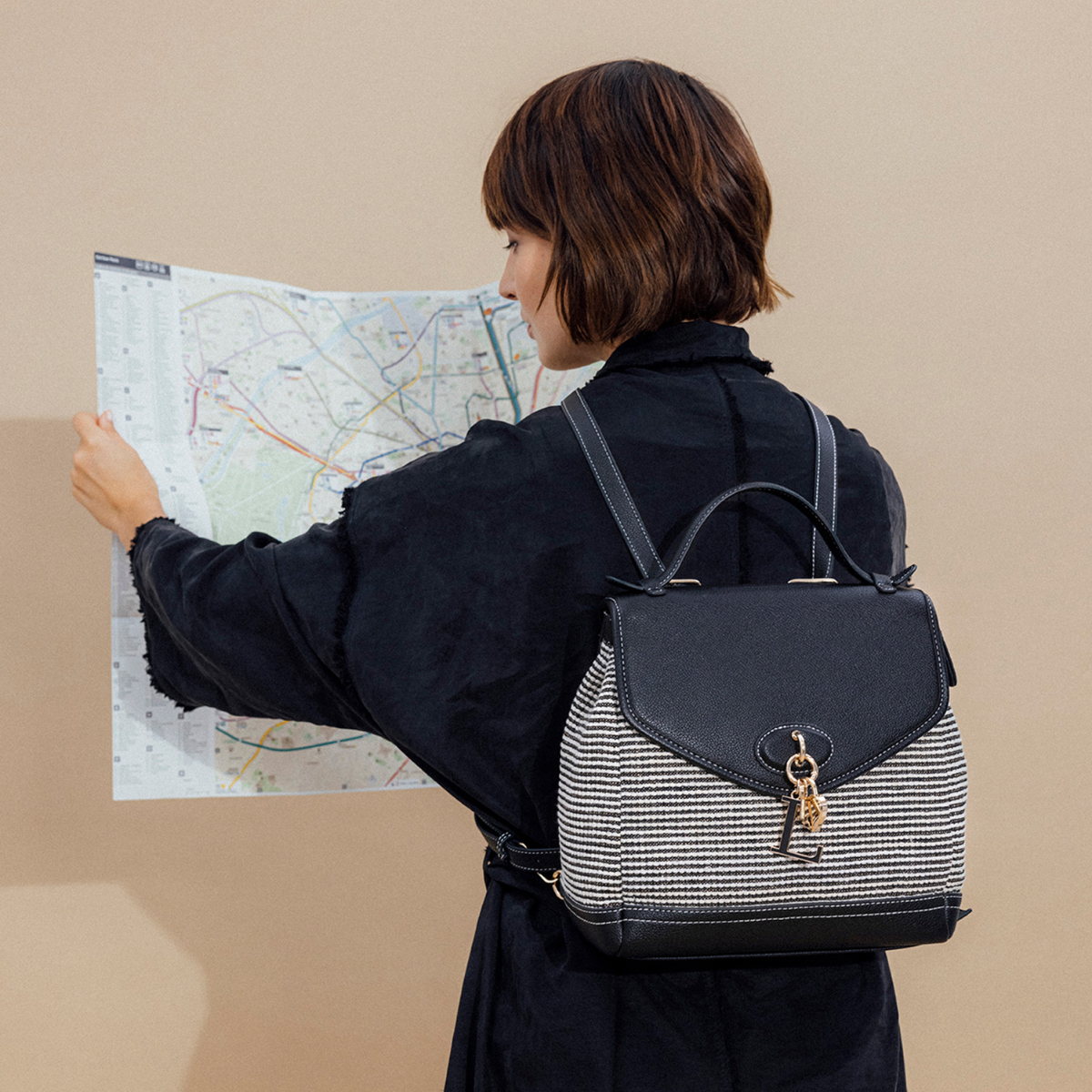 Sac à dos noir Petula