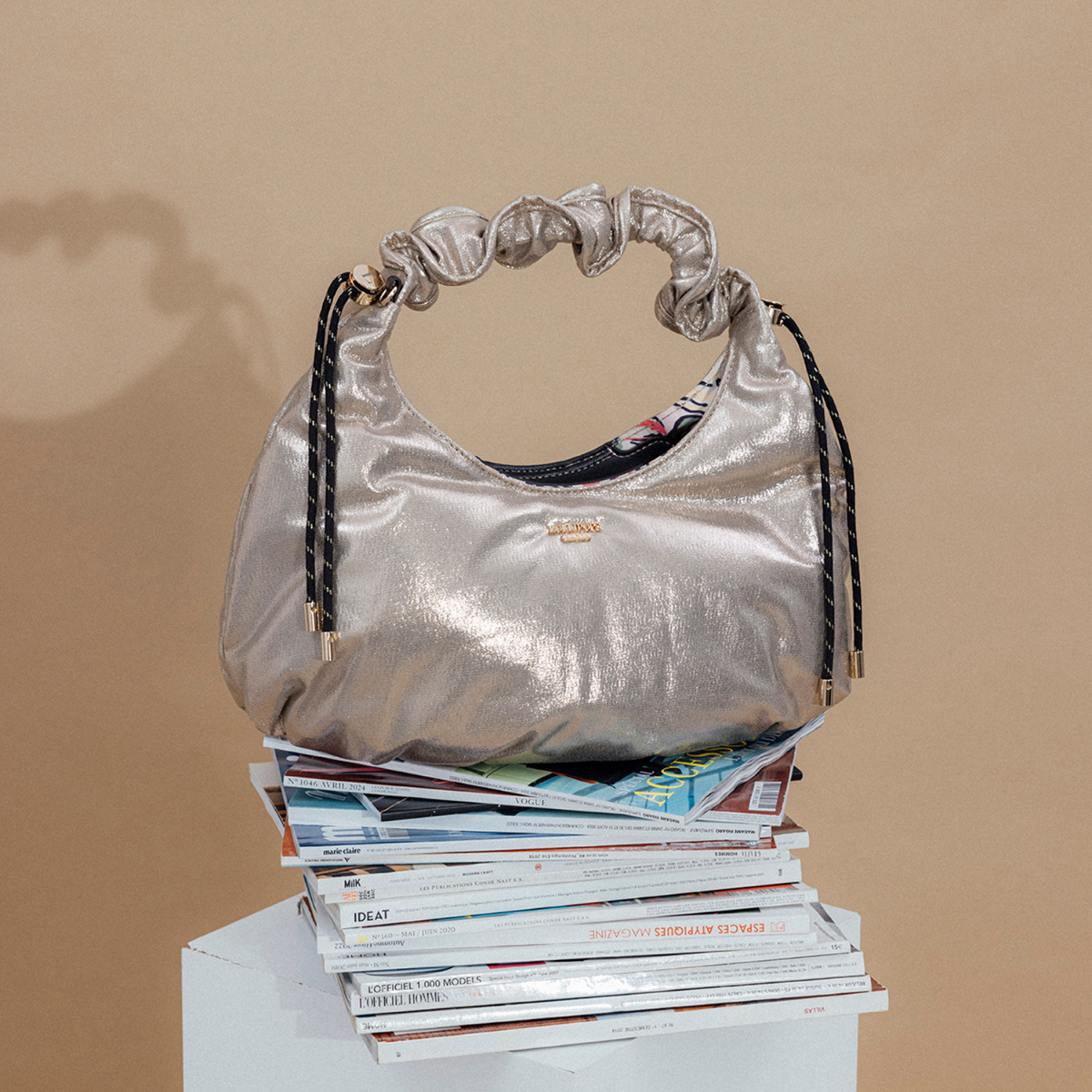 Sac hobo doré Pome